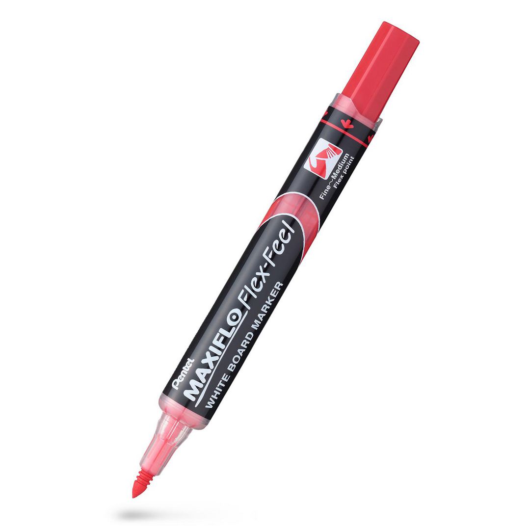 Whiteboardpenna PENTEL Maxiflo Flex röd (12 pack)