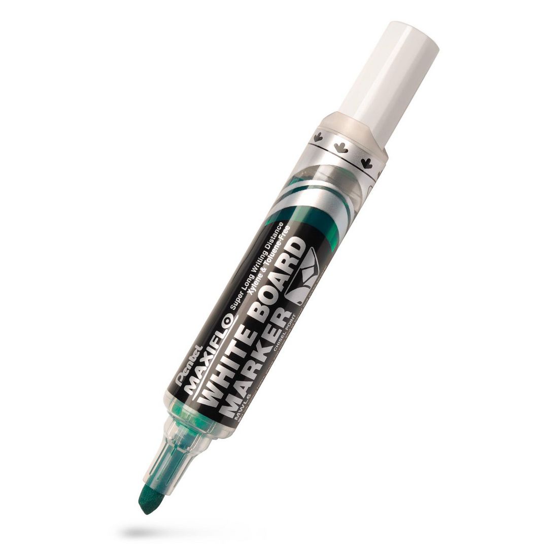 Whiteboardpenna Pentel Maxiflo sned grön (12 pack)