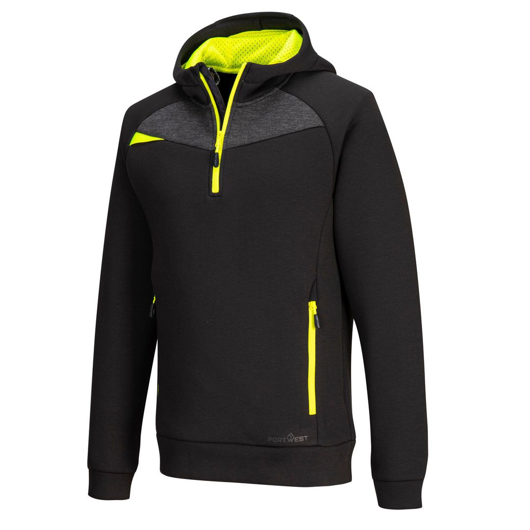 Hoodie halfzip PW DX467 svart S