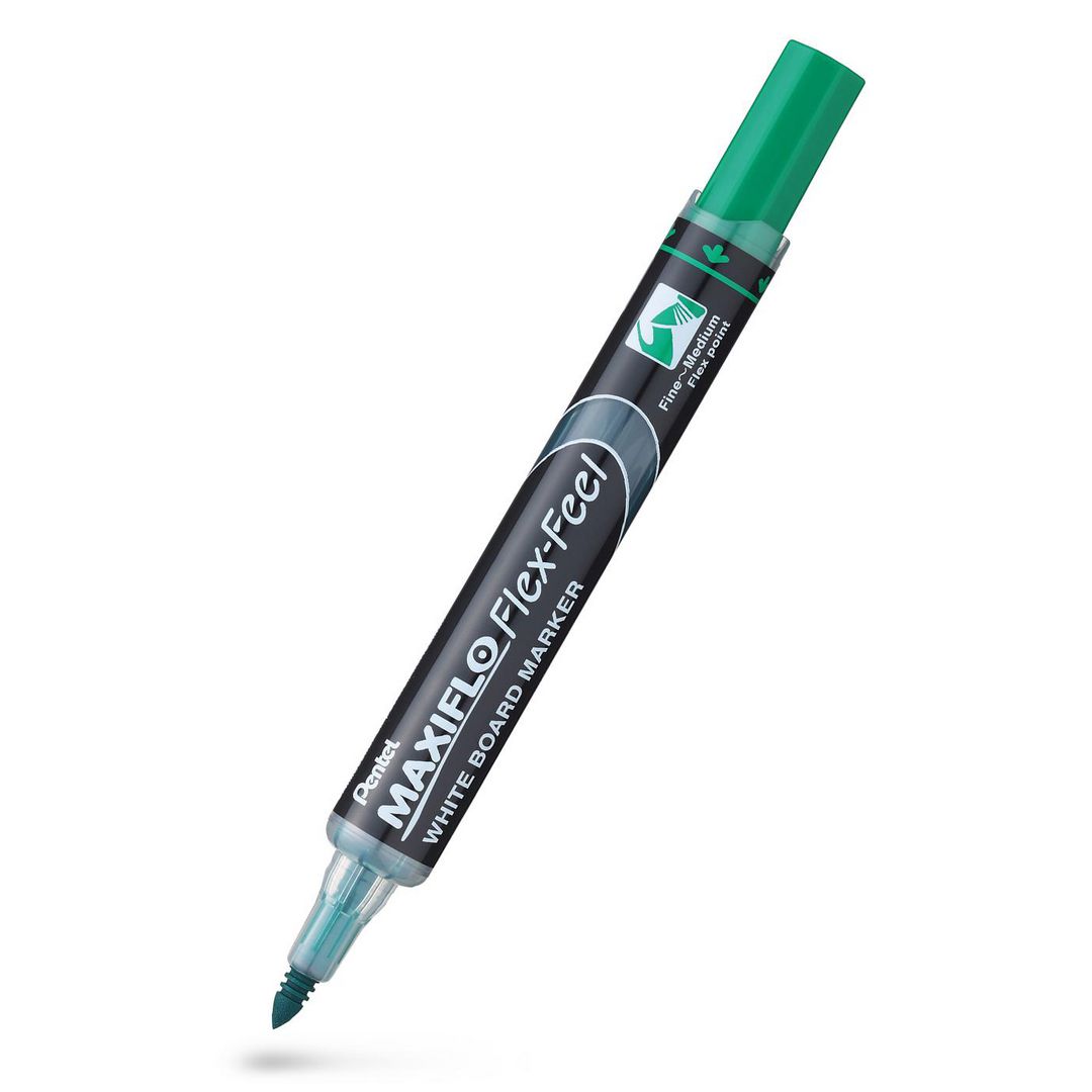Whiteboardpenna PENTEL Maxiflo Flex grön (12 pack)