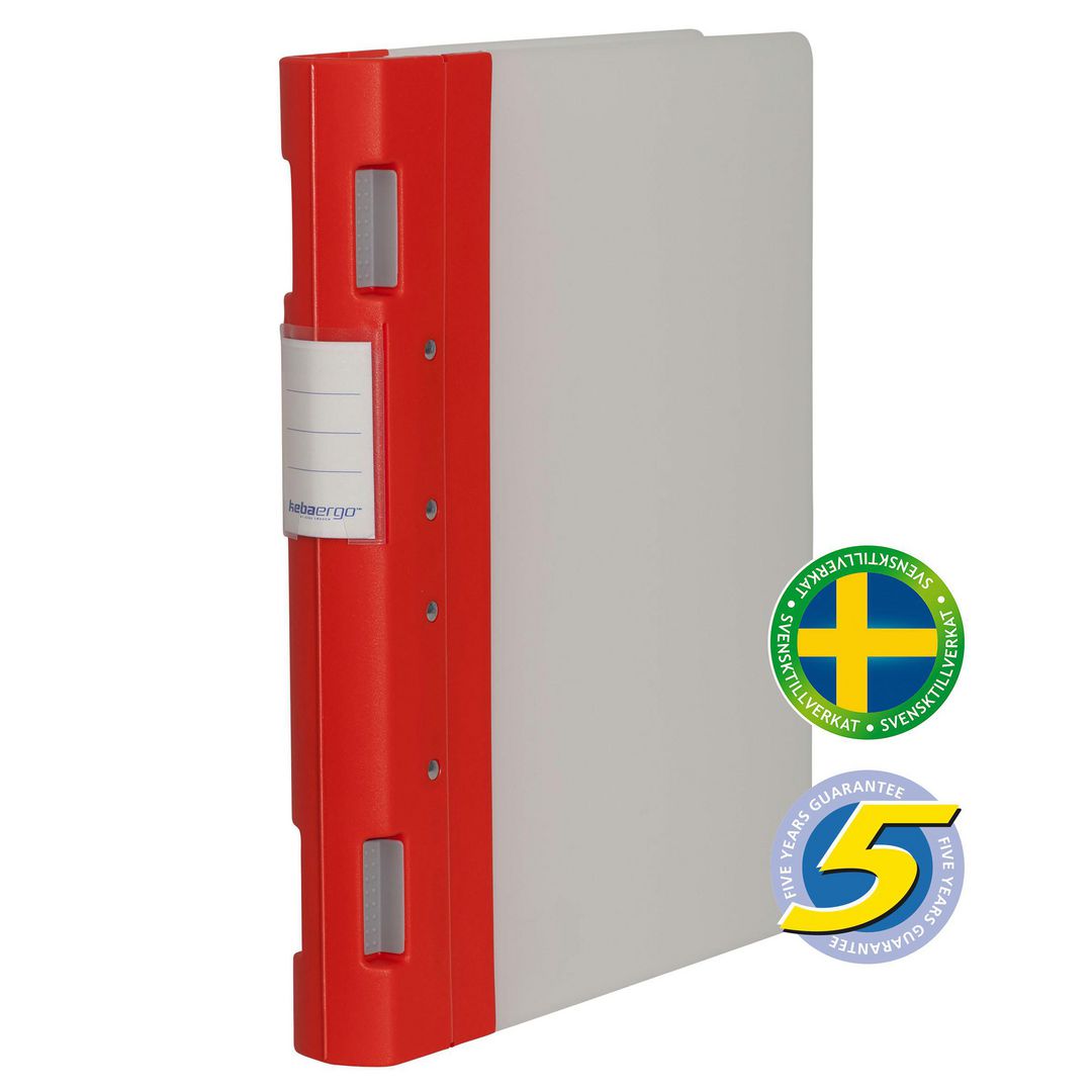 Gaffelpärm KebaErgo A4 40mm röd/neutral