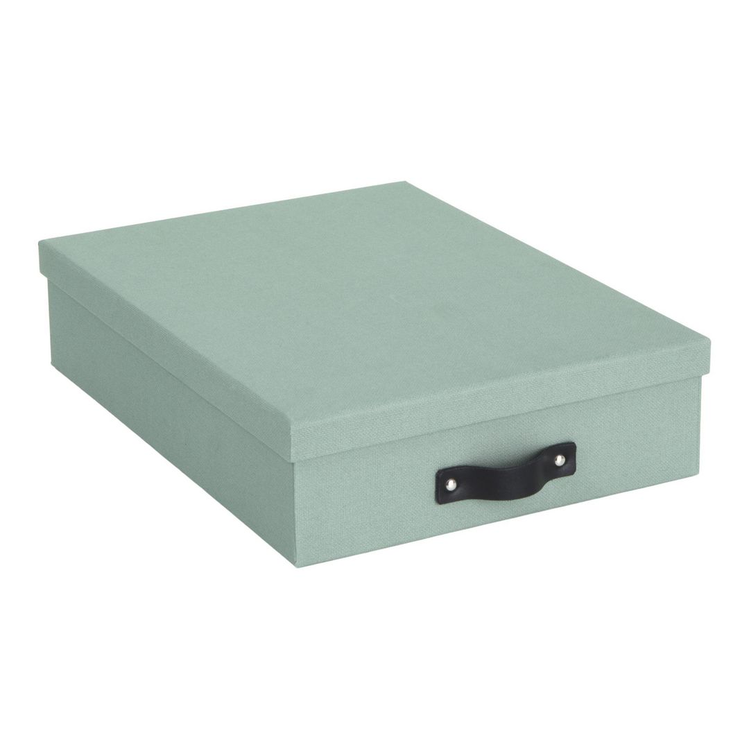 Förvaringsbox m.lock kartong A4 Mint