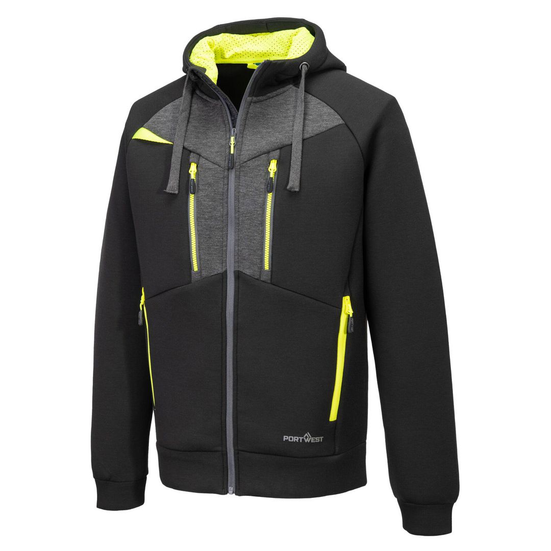 Hoodie zip PW DX472 svart S
