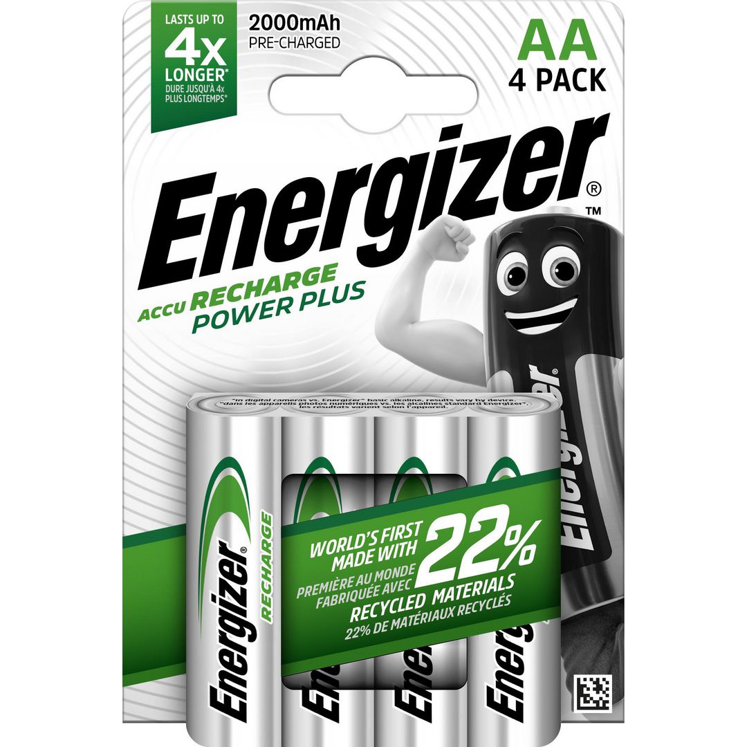 Batteri Laddbar Energizer P-P AA 4/fp