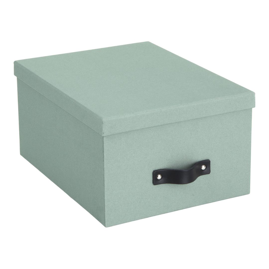 Förvaringsbox m.lock kartong Mint