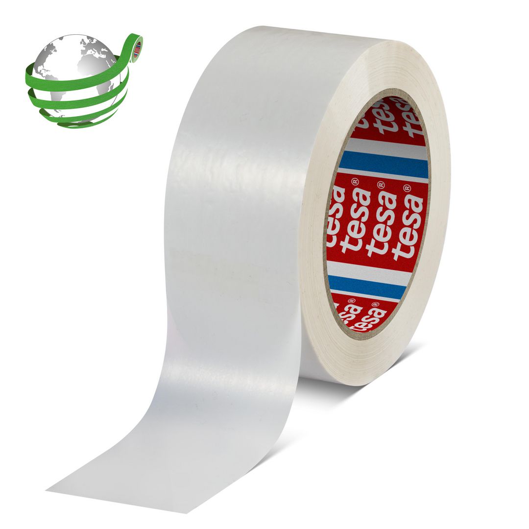 Packtejp maskin TESA PET 50mmx132m vit