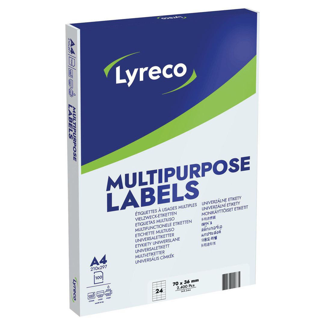 Etikett LYRECO 70x36mm 2400/fp
