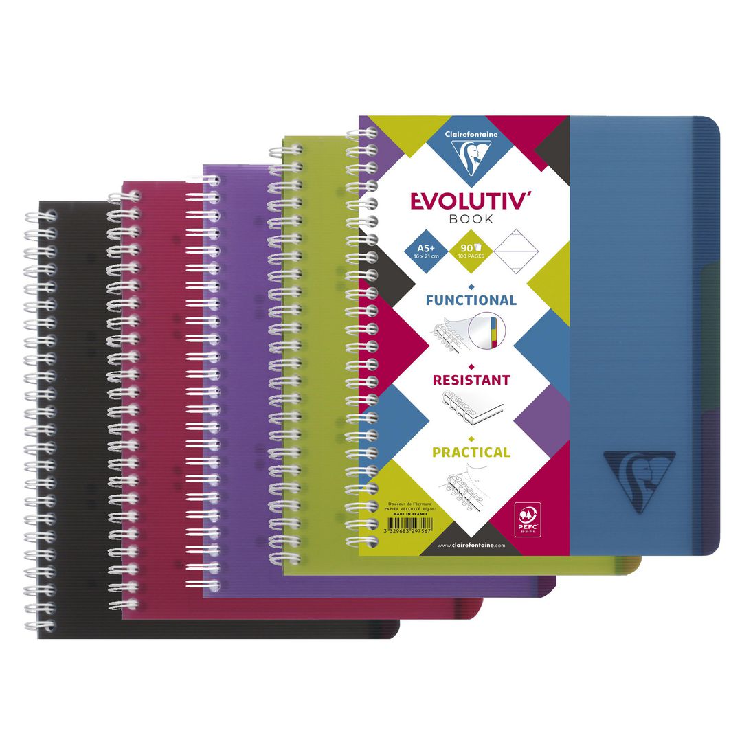 Ant.block LINICOLOR A5+ 3-flik sort (5 pack)