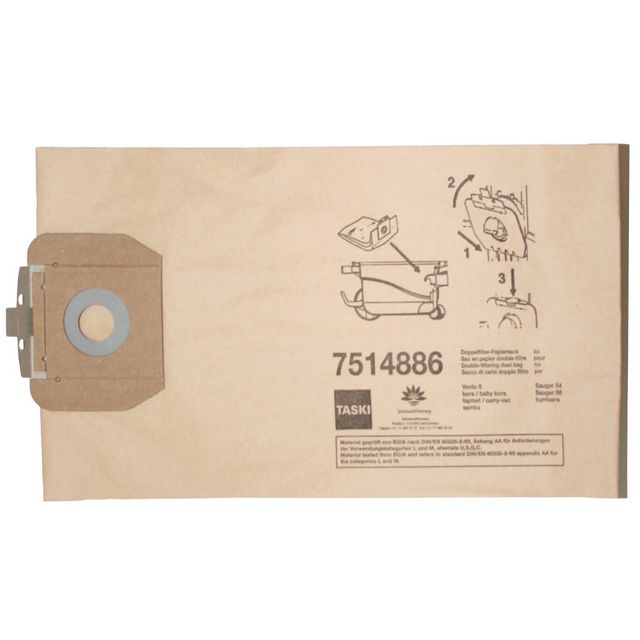 Dammsugarpåse TASKI Vento 8 papper 10/fp