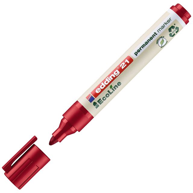 Märkpenna EDDING Ecoline 21 röd (10 pack)