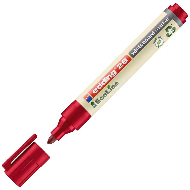 Whiteboardpenna Edding Eco 28 röd (10 pack)