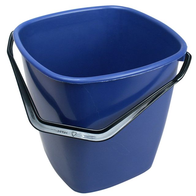 Hink fyrkantig blå 14L