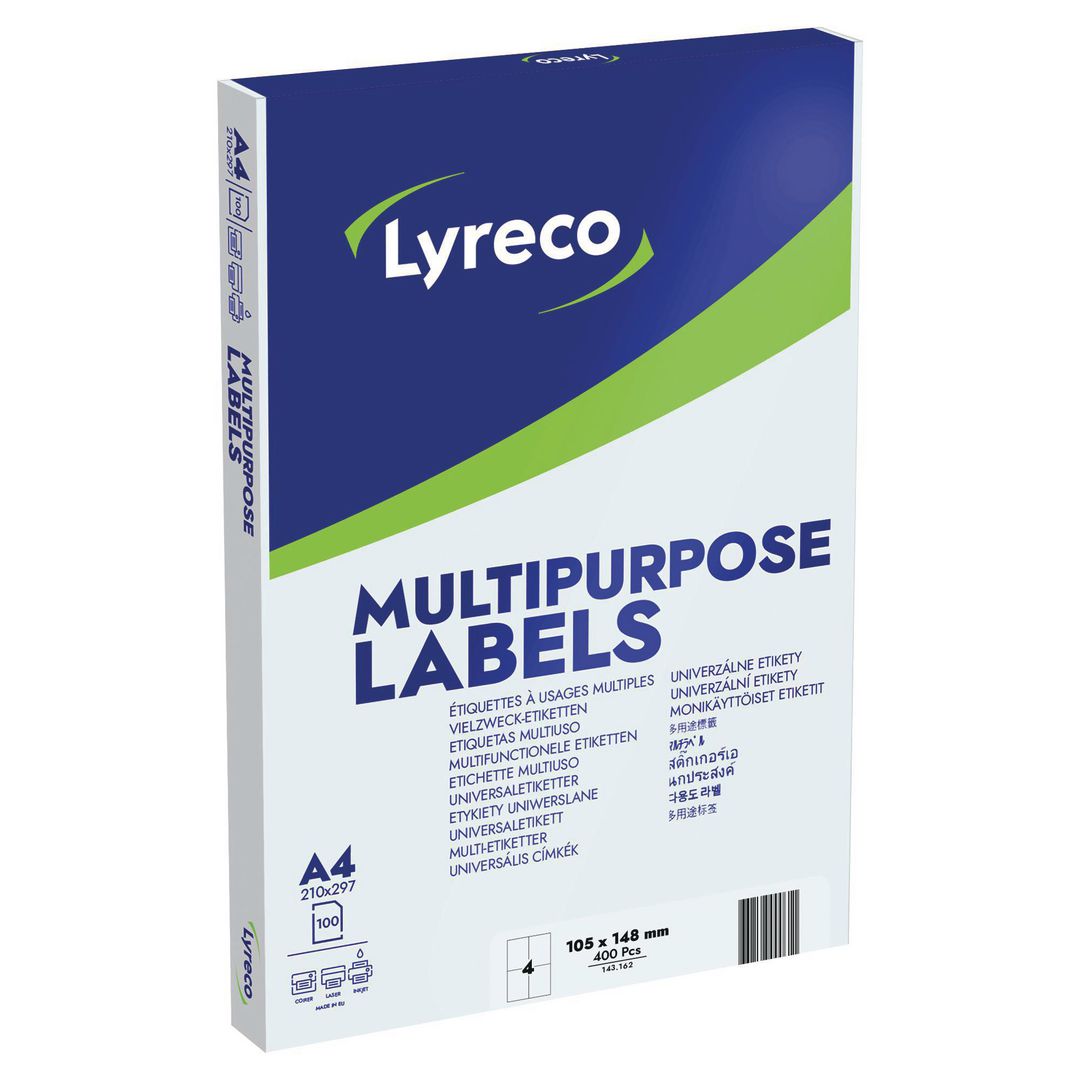 Etikett LYRECO 105x148mm 400/fp