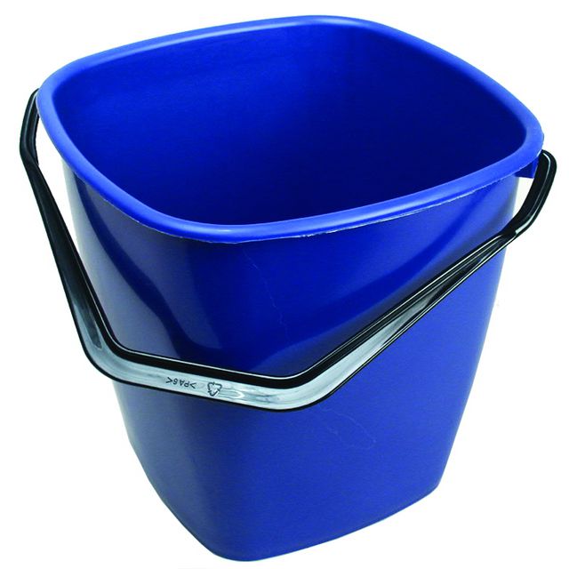 Hink fyrkantig blå 9,5L