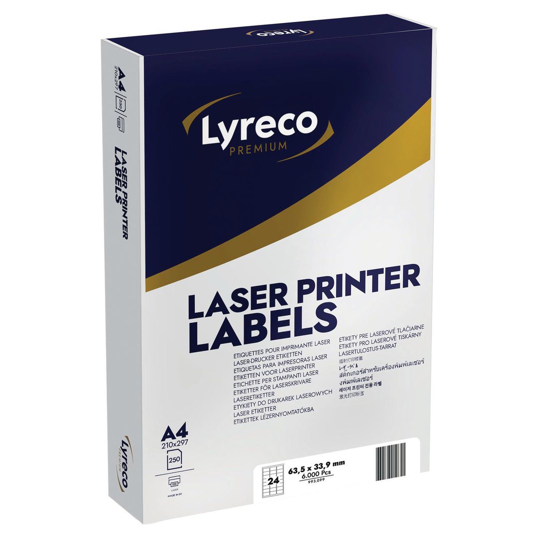 Etikett LYRECO 63,5x33,9mm 6000/fp