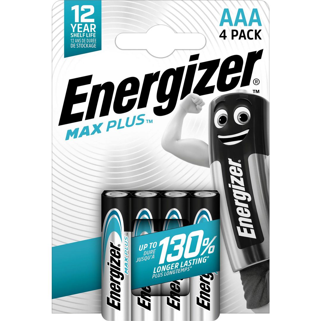 Batteri Energizer Max Plus AAA 4/fp