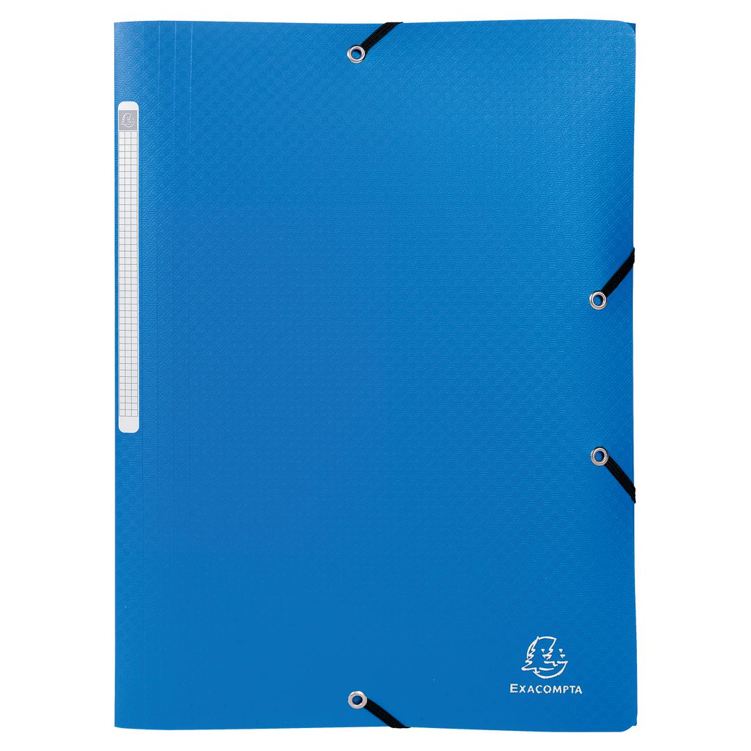 Mapp EXACOMPTA A4 PP rec 3-kl blå (10 pack)