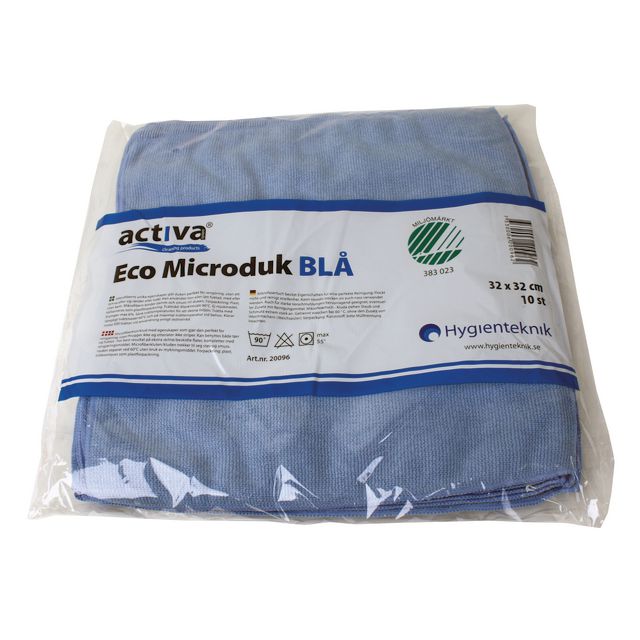 Microfiberduk ACTIVA ECO 32x32cm blå (10 pack)