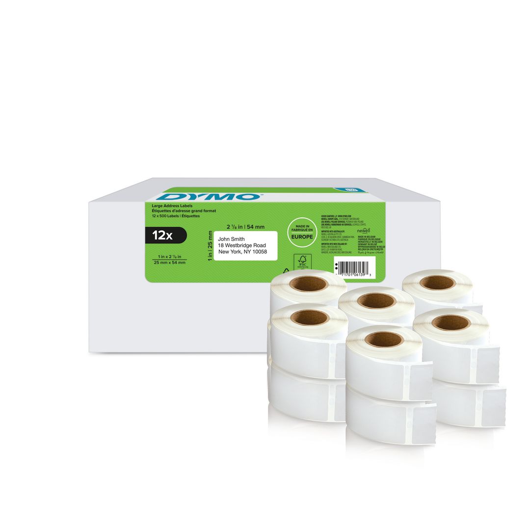 Etikett Dymo LW Retur 25x54mm 12rl/fp
