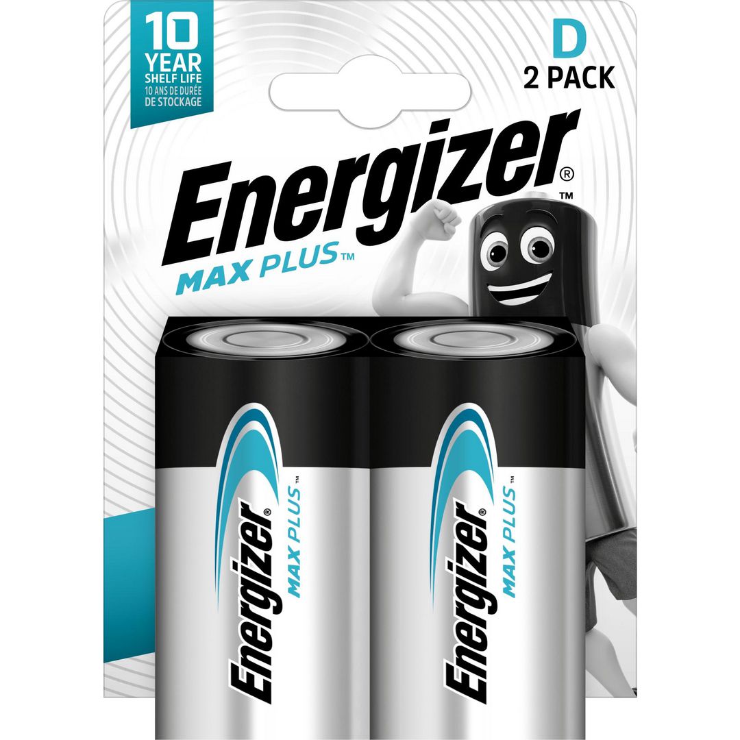 Batteri Energizer Max Plus D 2/fp