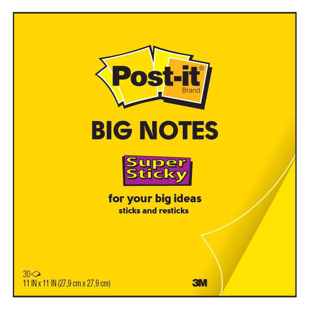 Notes POST-IT SS 279x279mm gul (6 pack)
