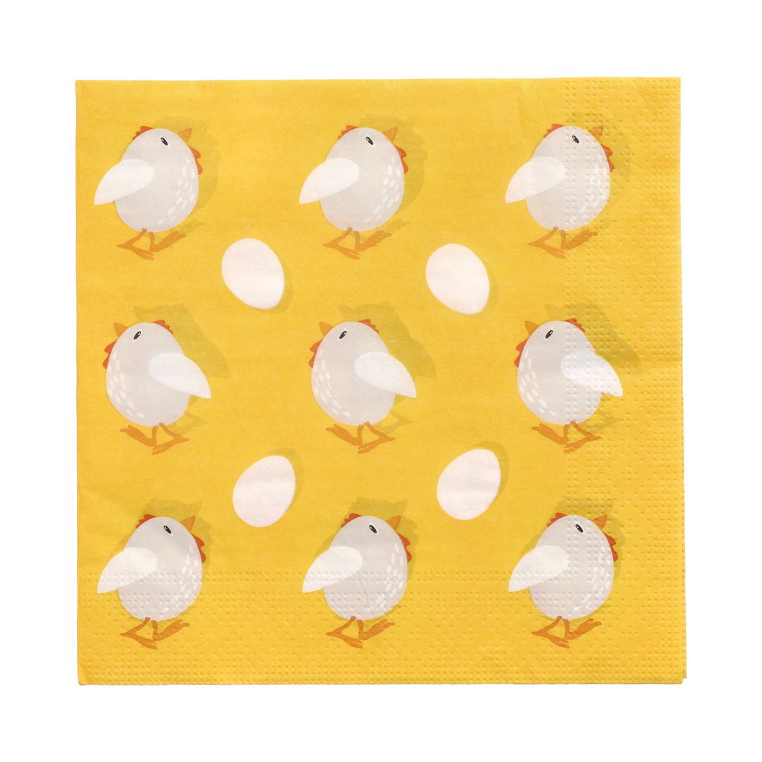 Servett Chickens 3-lags 33x33cm 20/fp