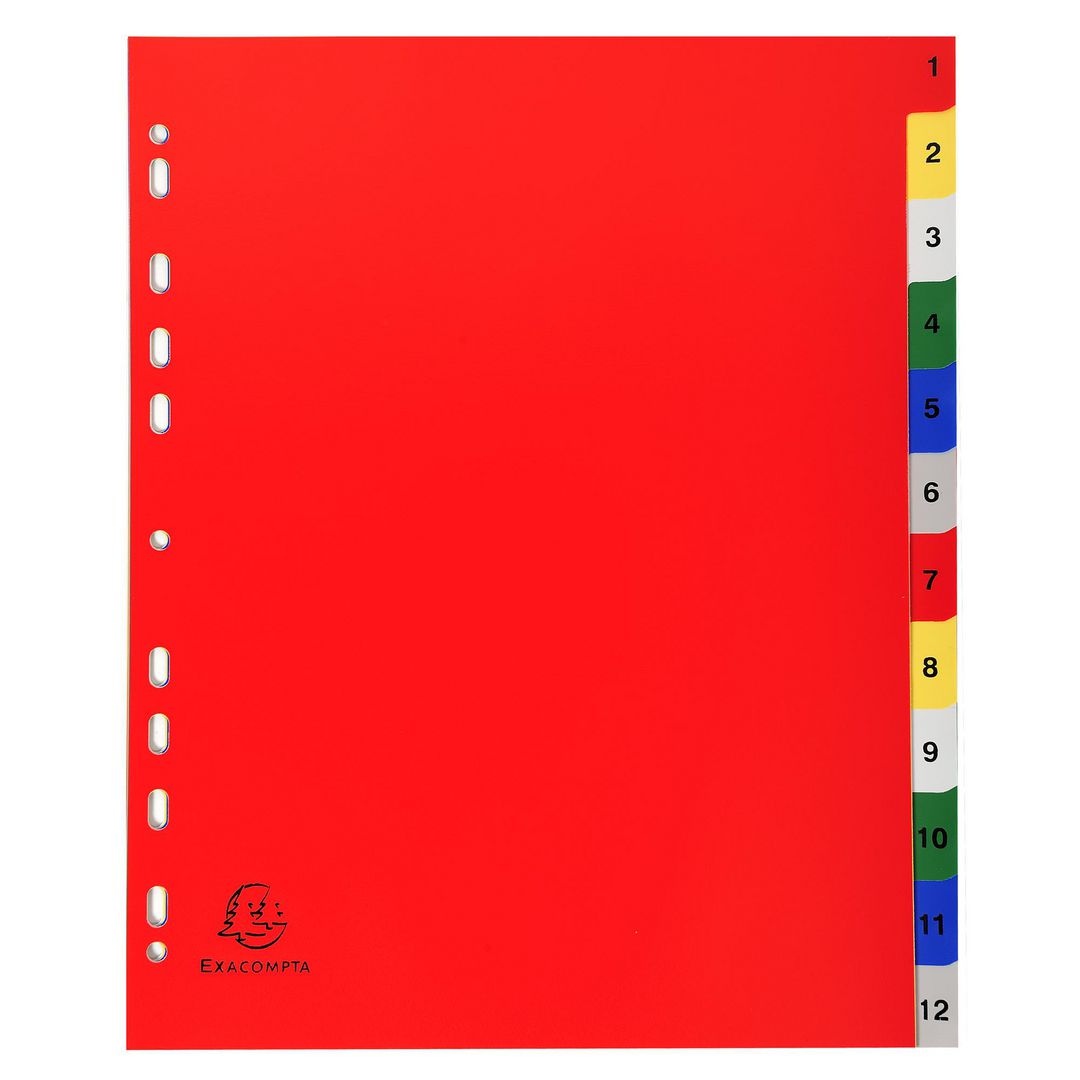 Plastregister Exacompta PP A4+ 1-12 f.f