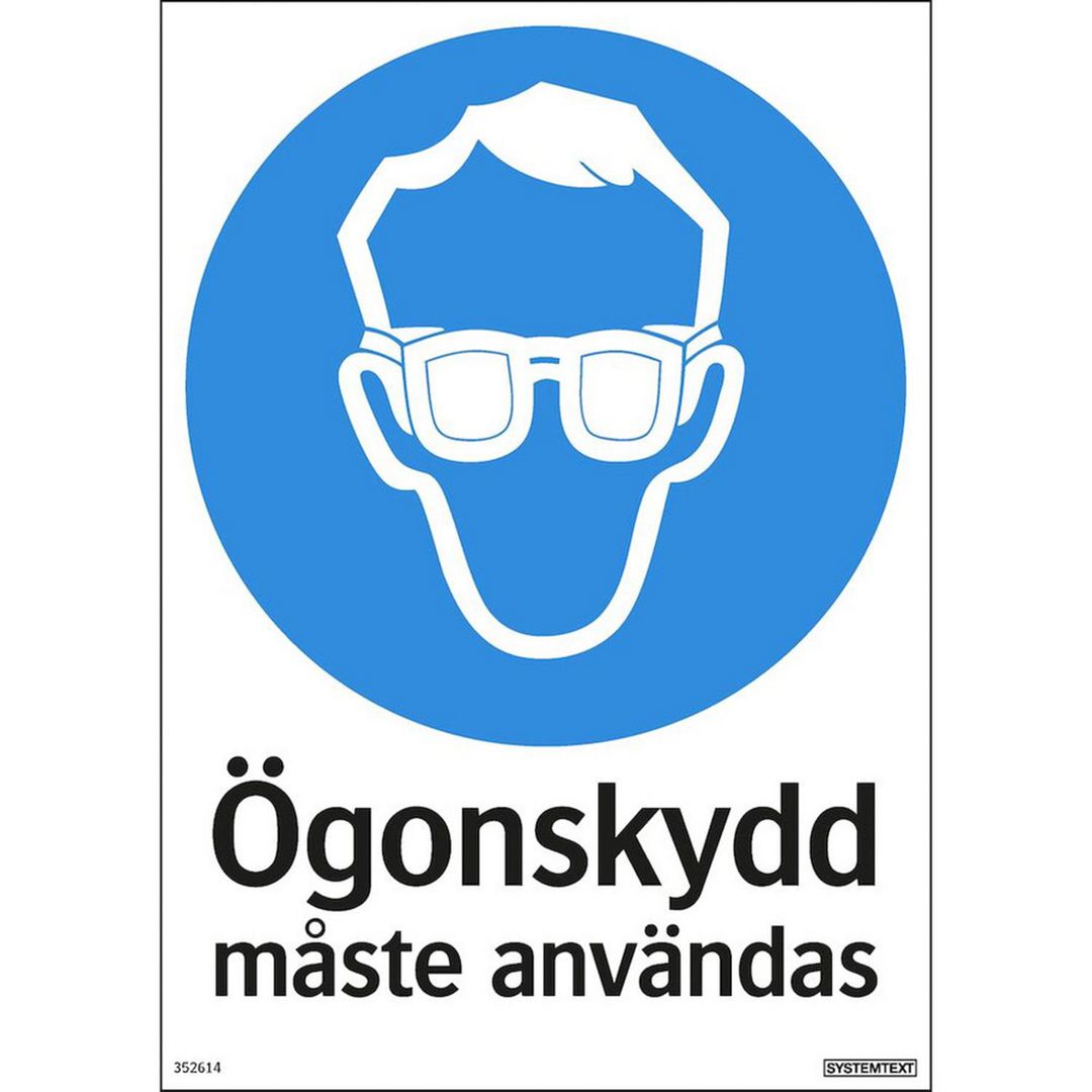 Skylt Skyddsglasögon 210x297mm