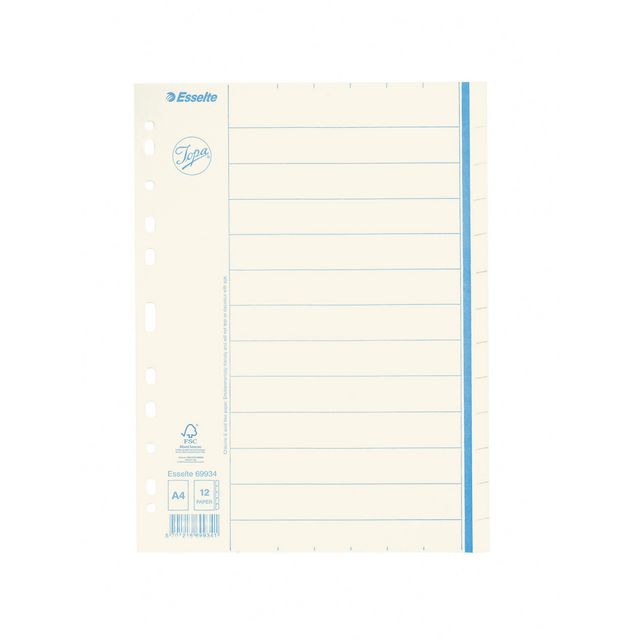 Pappregister Jopa A4 12 flik otr. (10 pack)