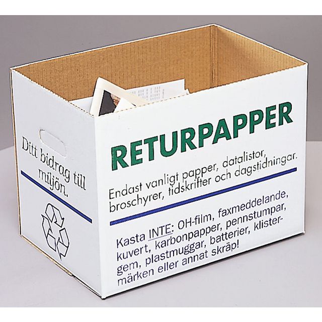 Returpapperslåda 405x265x300mm 32L (5 pack)