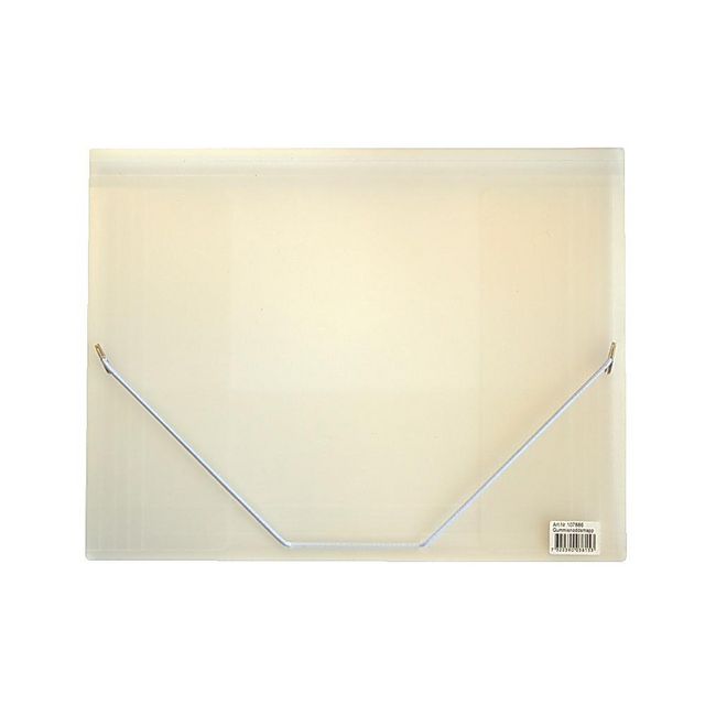 Gummibandsmapp plast 3-kl A4 transp vit