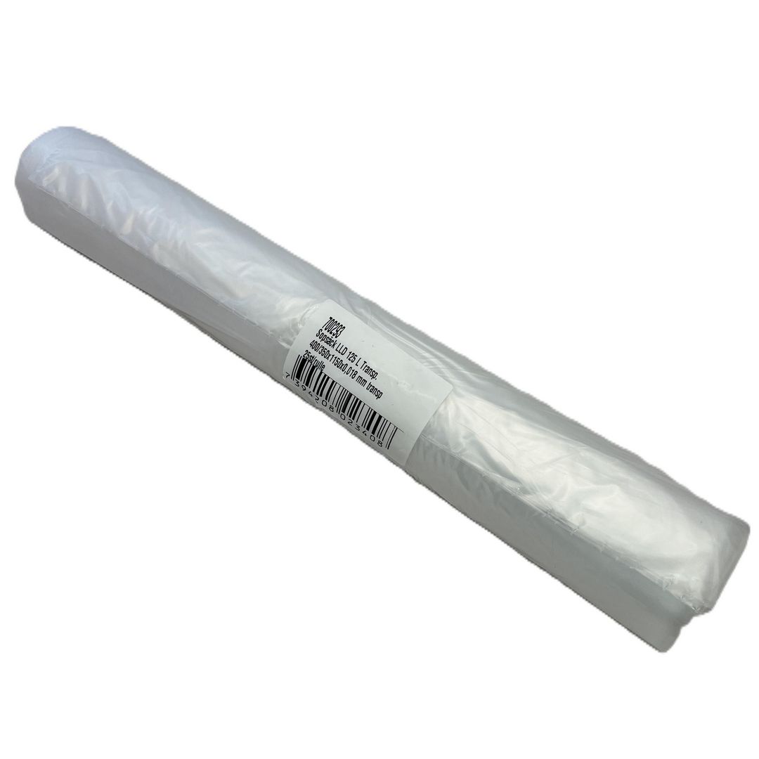 Plastsäck LLD 125L 18my transp 25/rl