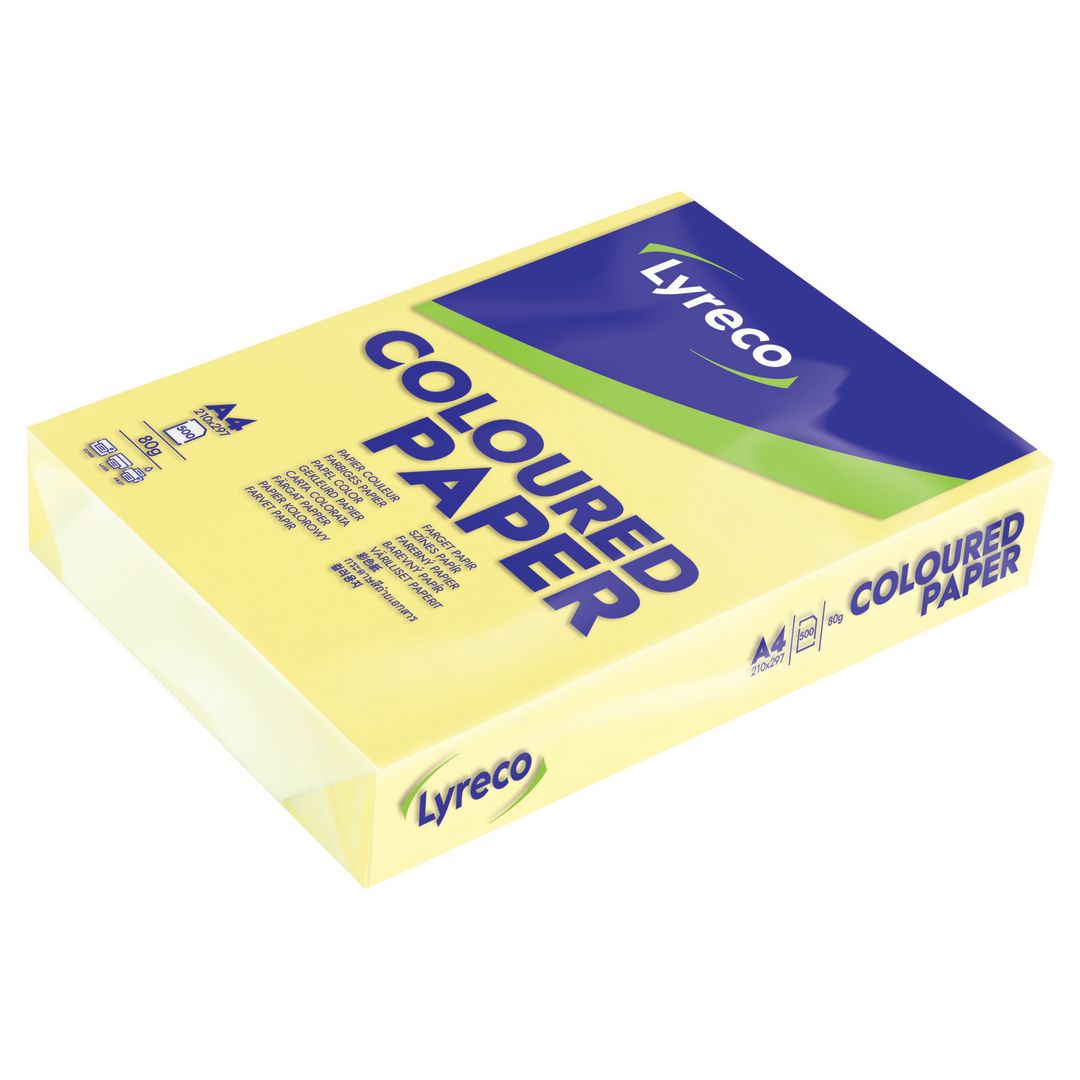 Kop.ppr LYRECO A4 80g kanariegul 500/fp