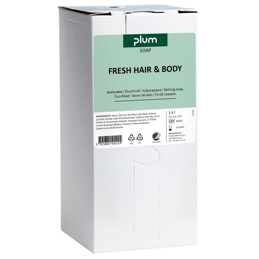 Duschtvål PLUM Hair & Body 1,4L (8 pack)