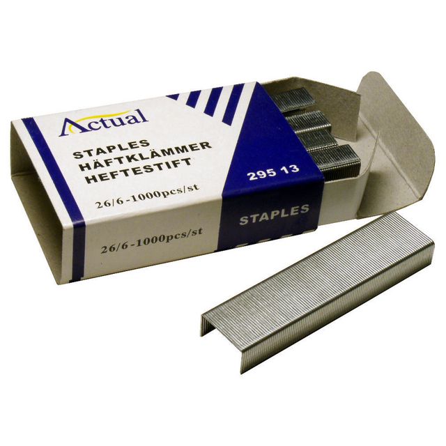 Häftklammer Actual 26/6 1000/fp (10 pack)