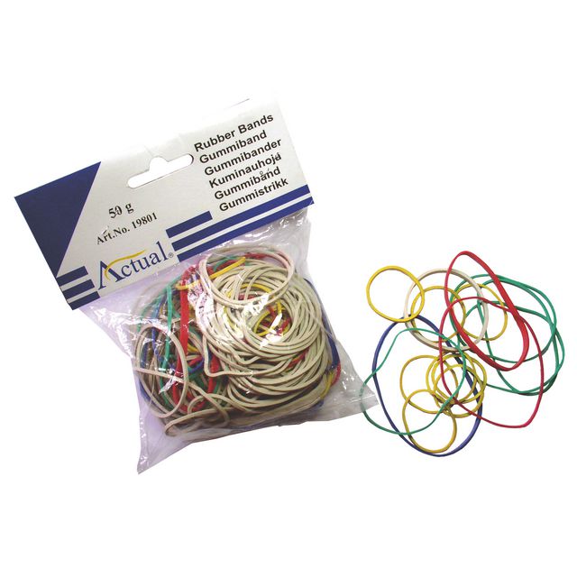 Gummiband sorterade färger 50g