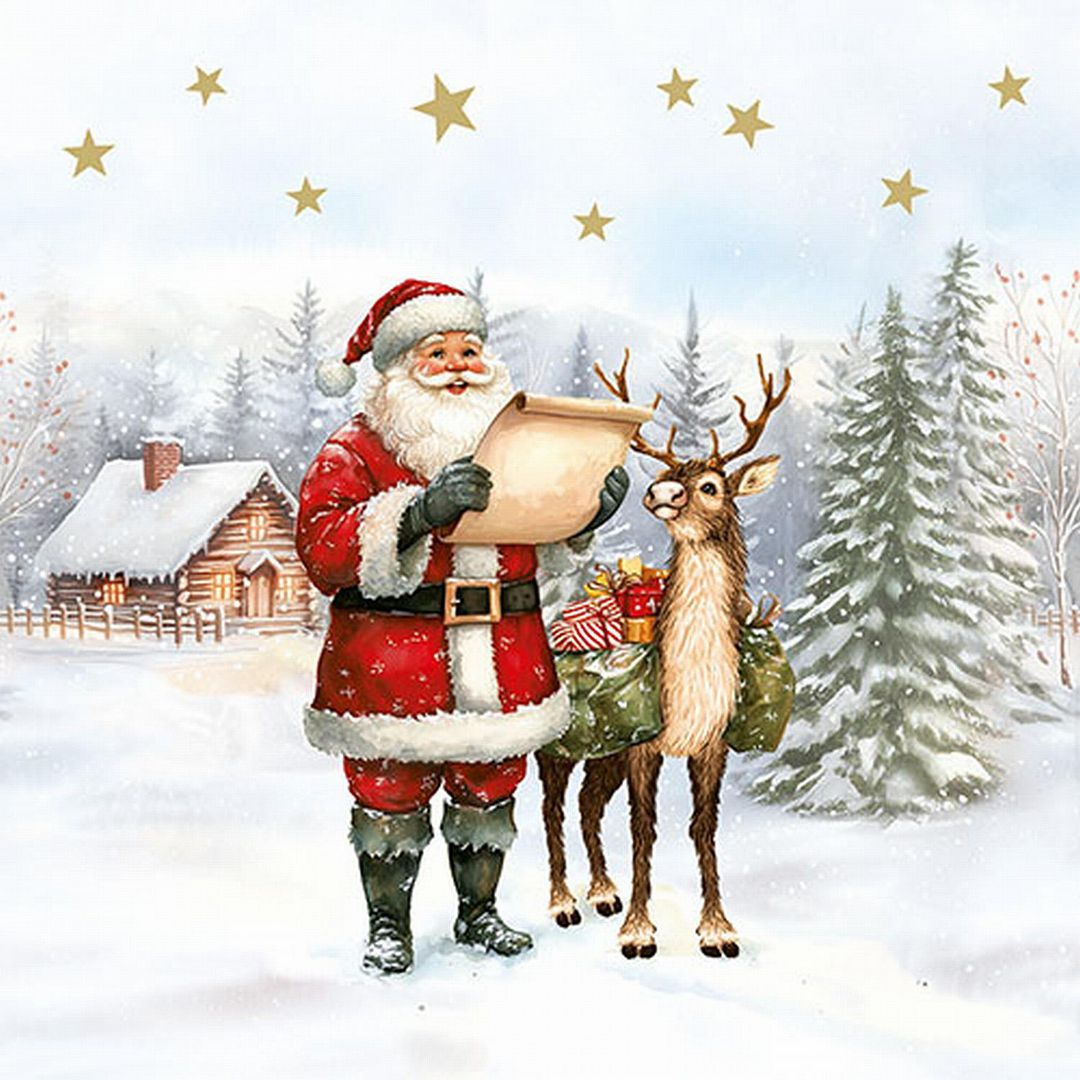 Servett Dear Santa 3-lags 33x33cm 20/fp