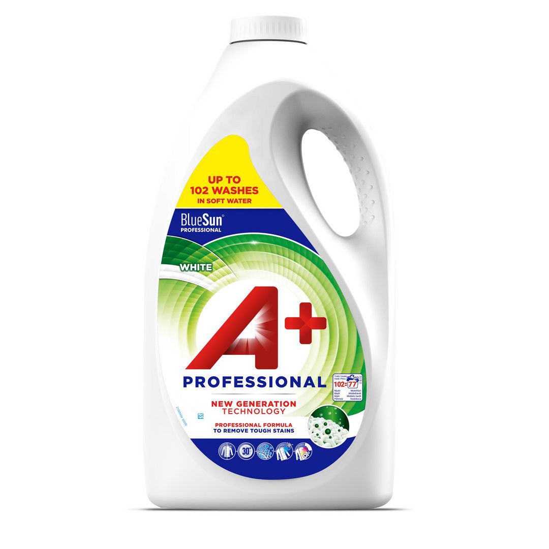 Tvättmedel A+ Professional White 4,62L
