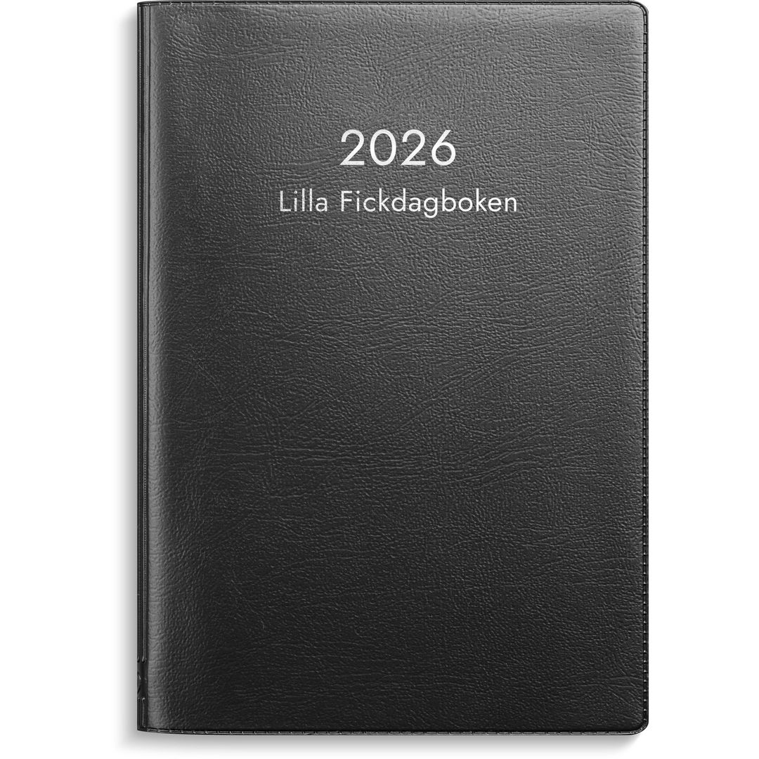 Lilla Fickdagboken 2026 plast svart