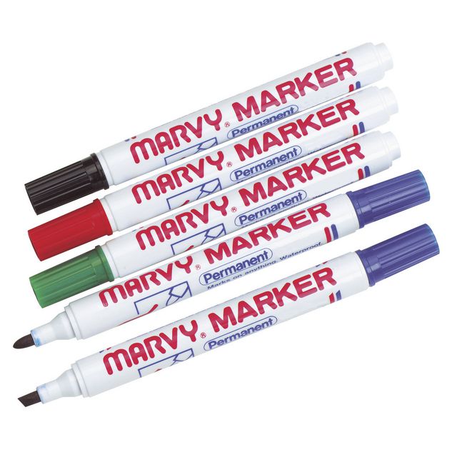 Märkpenna Marvy 482 B VF rund svart (12 pack)