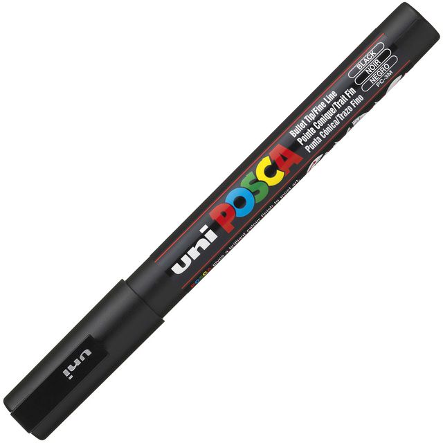 Märkpenna UNI Posca PC-3M svart (6 pack)