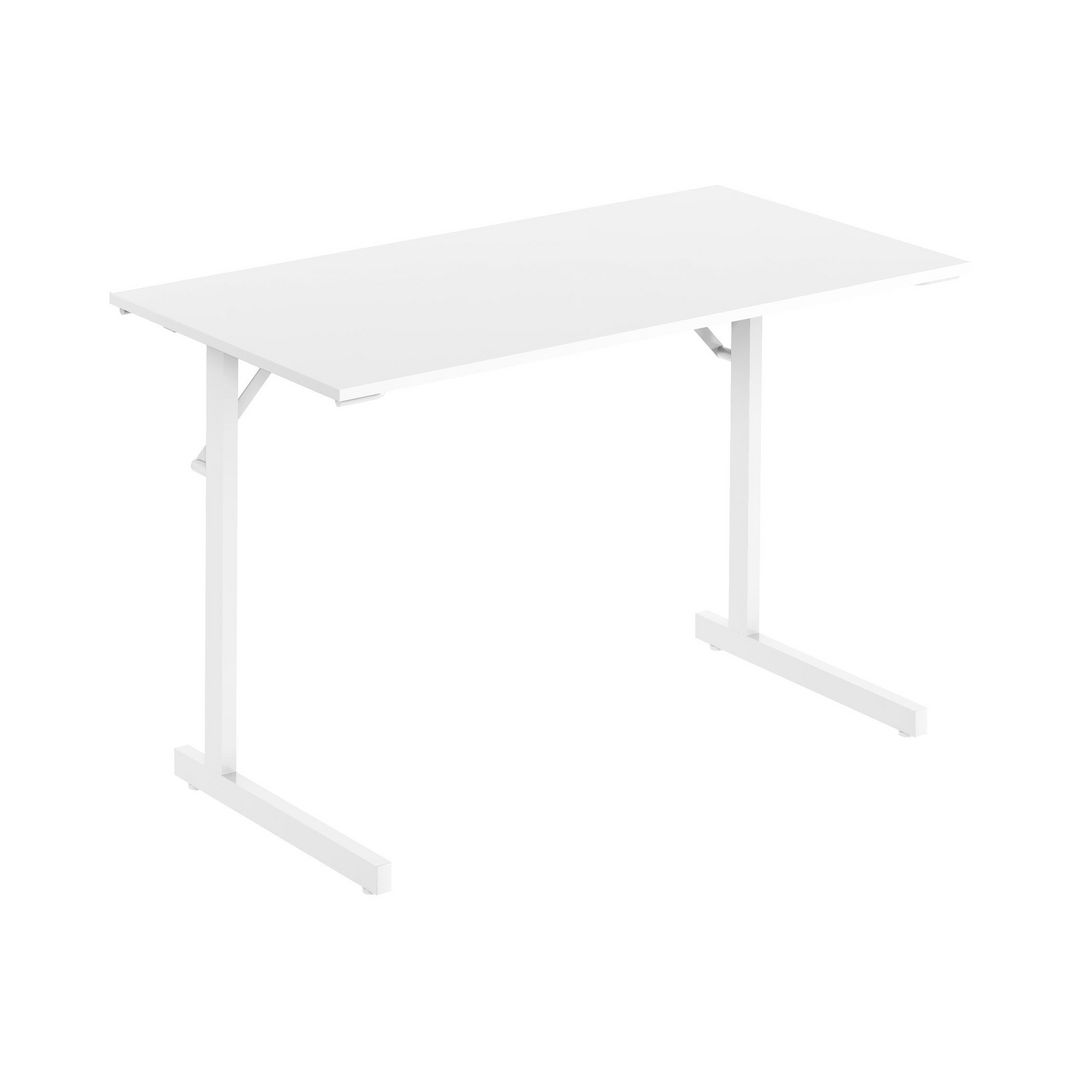 Fällbord 1200x500x715x18 vit/vit