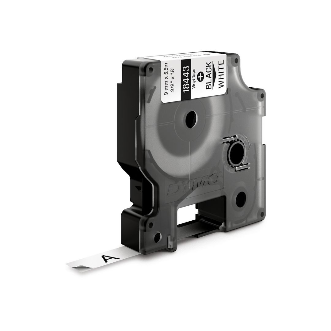 Tape Rhino vinyl 9mm svart på vit