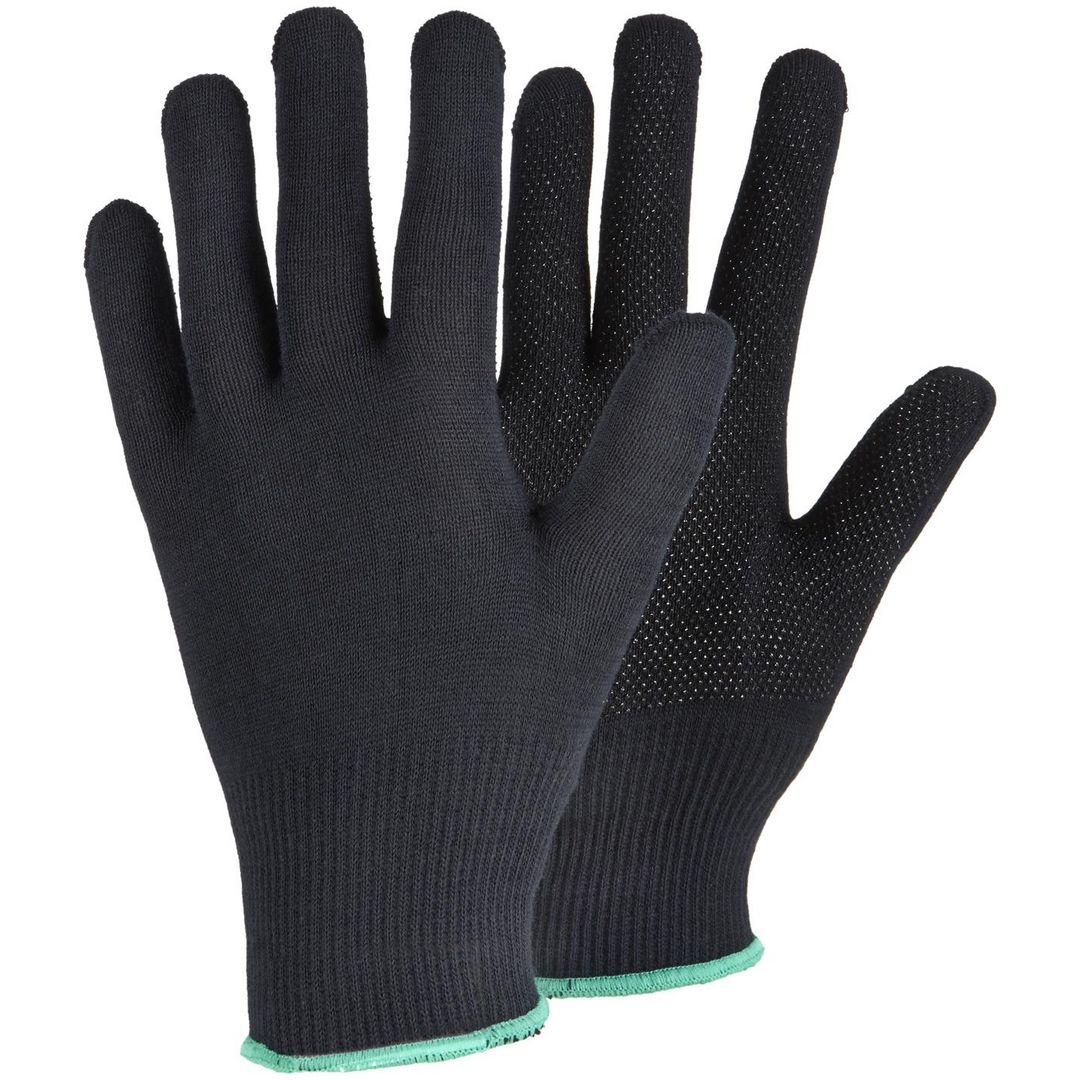 Textilhandske TEGERA 925 noppor svart 7