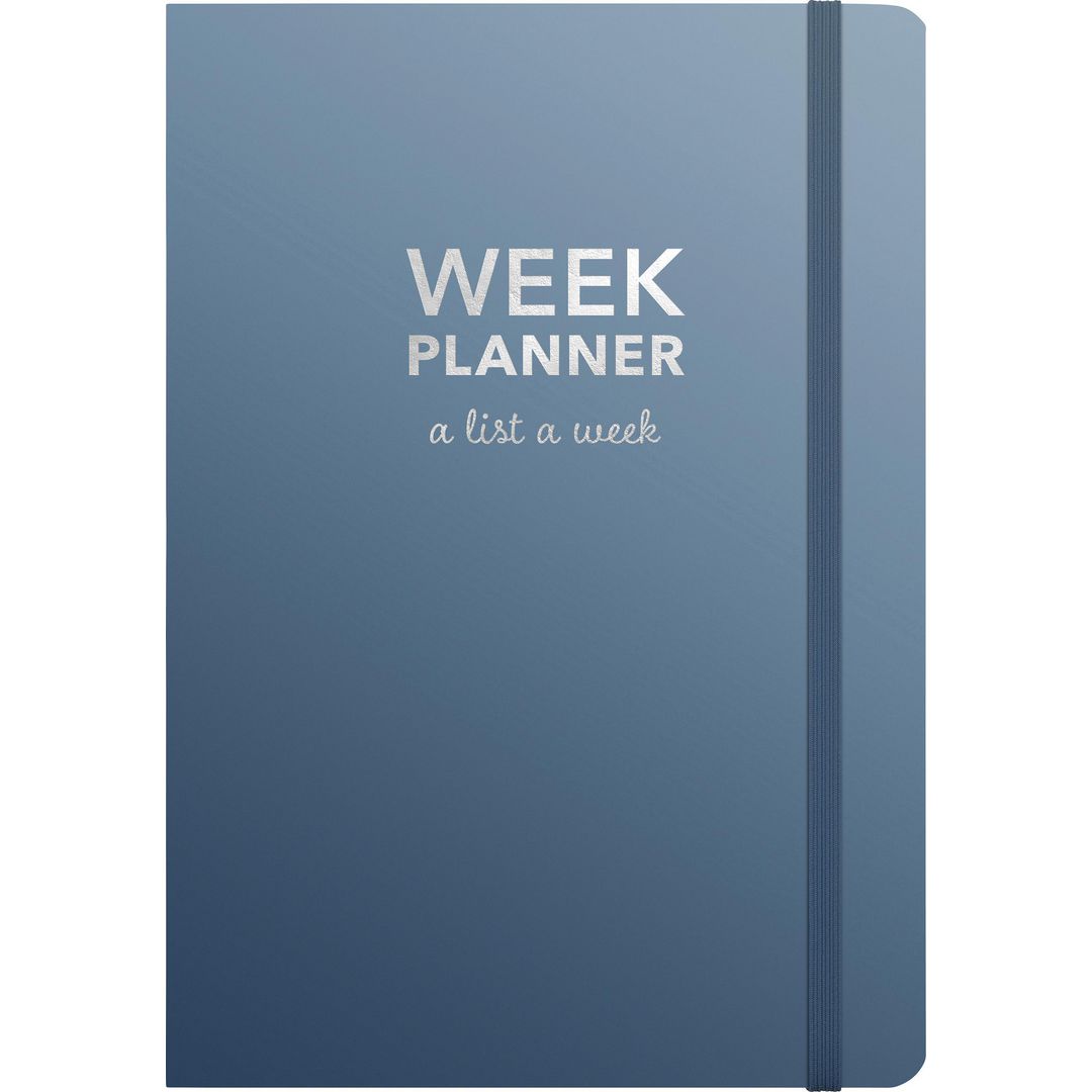 Kalender Week planner odaterad blå- 1051