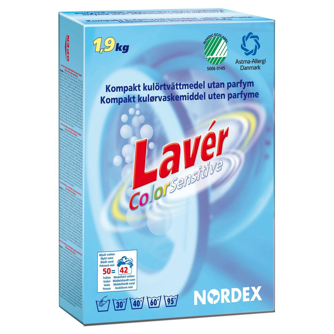 Tvättmedel LAVÉR Color Sens 1,9kg