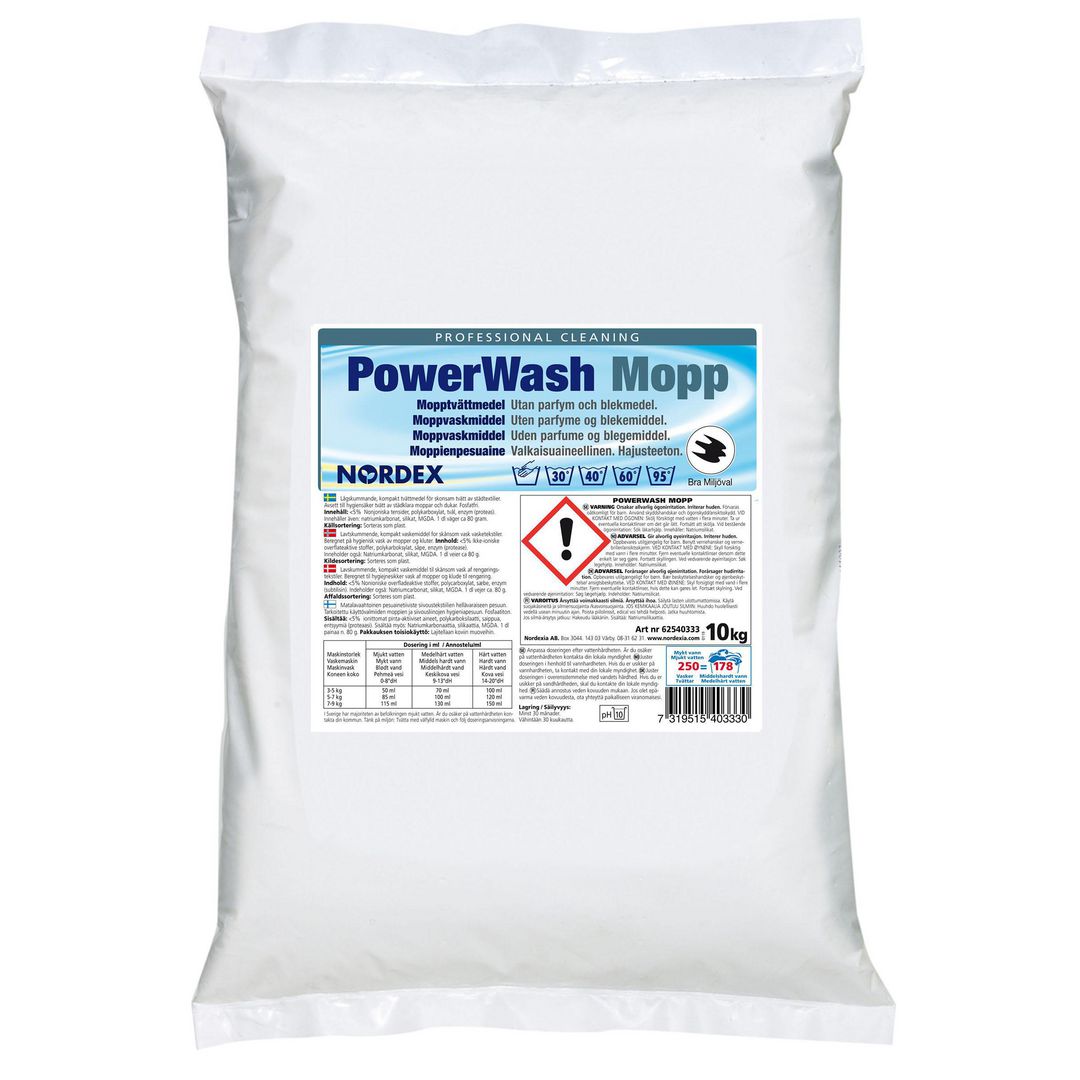 Tvättmedel NORDEX PowerWash Mopp 10kg