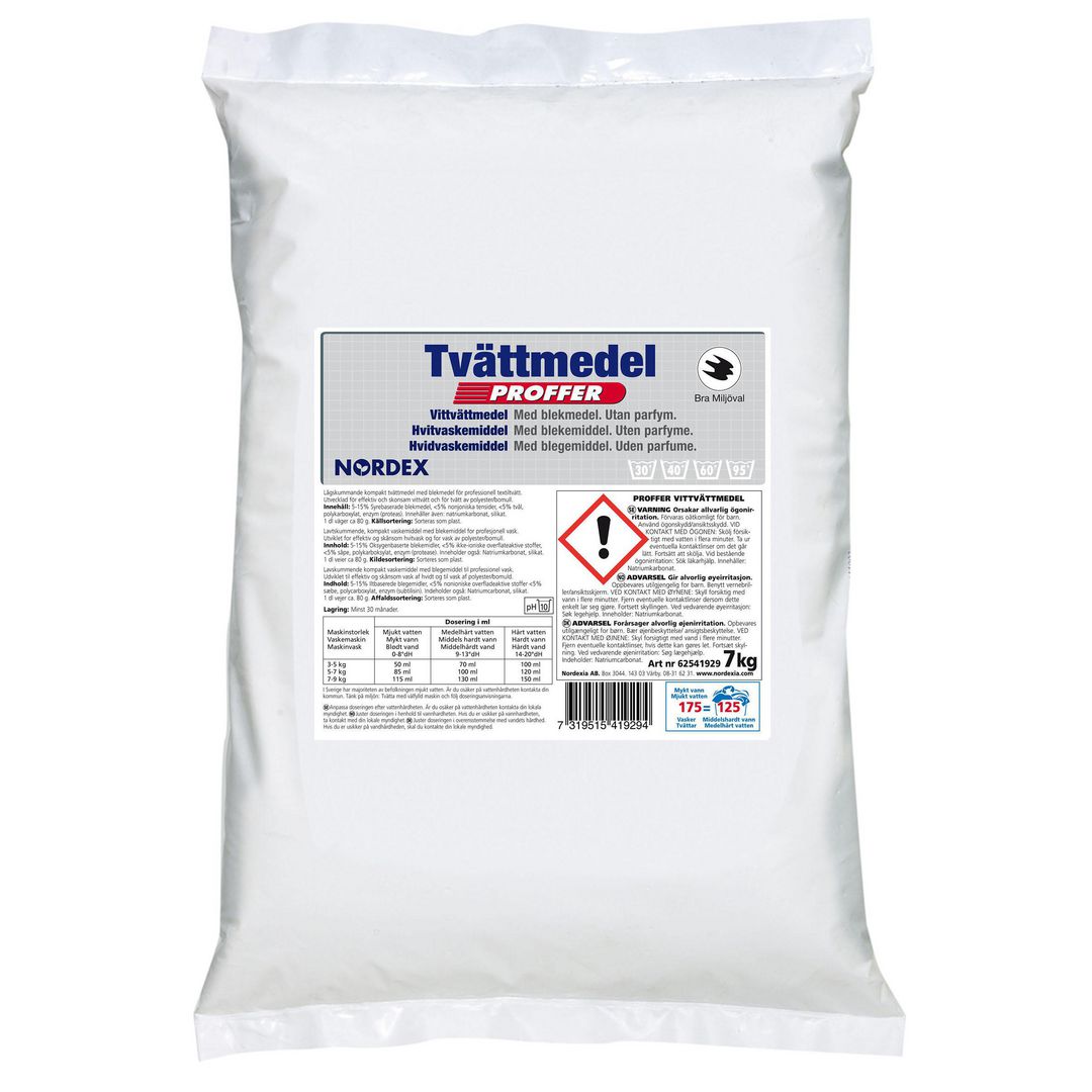 Tvättmedel NORDEX Proffer vitt 7kg