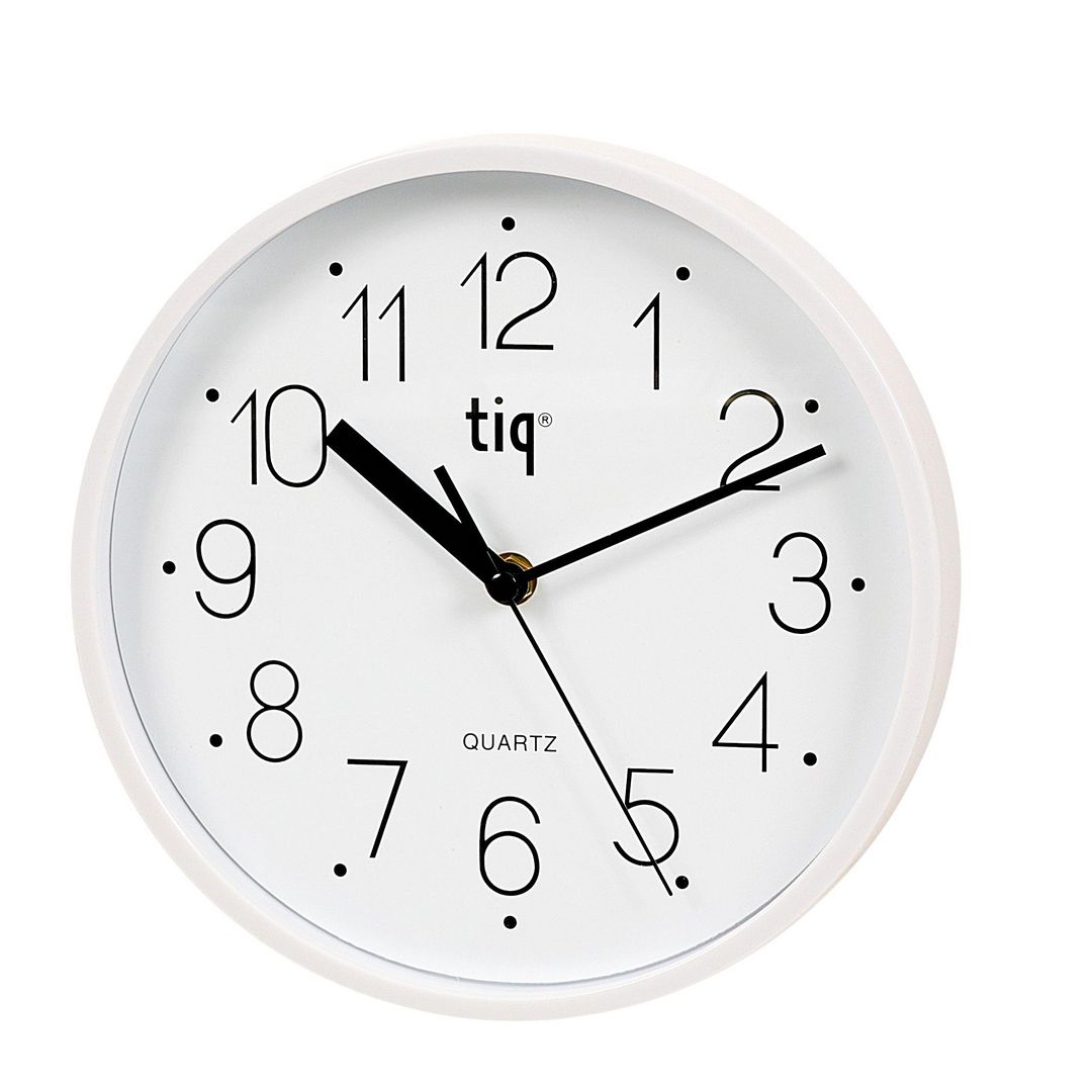 Väggur TIQ Ø22,5cm vit