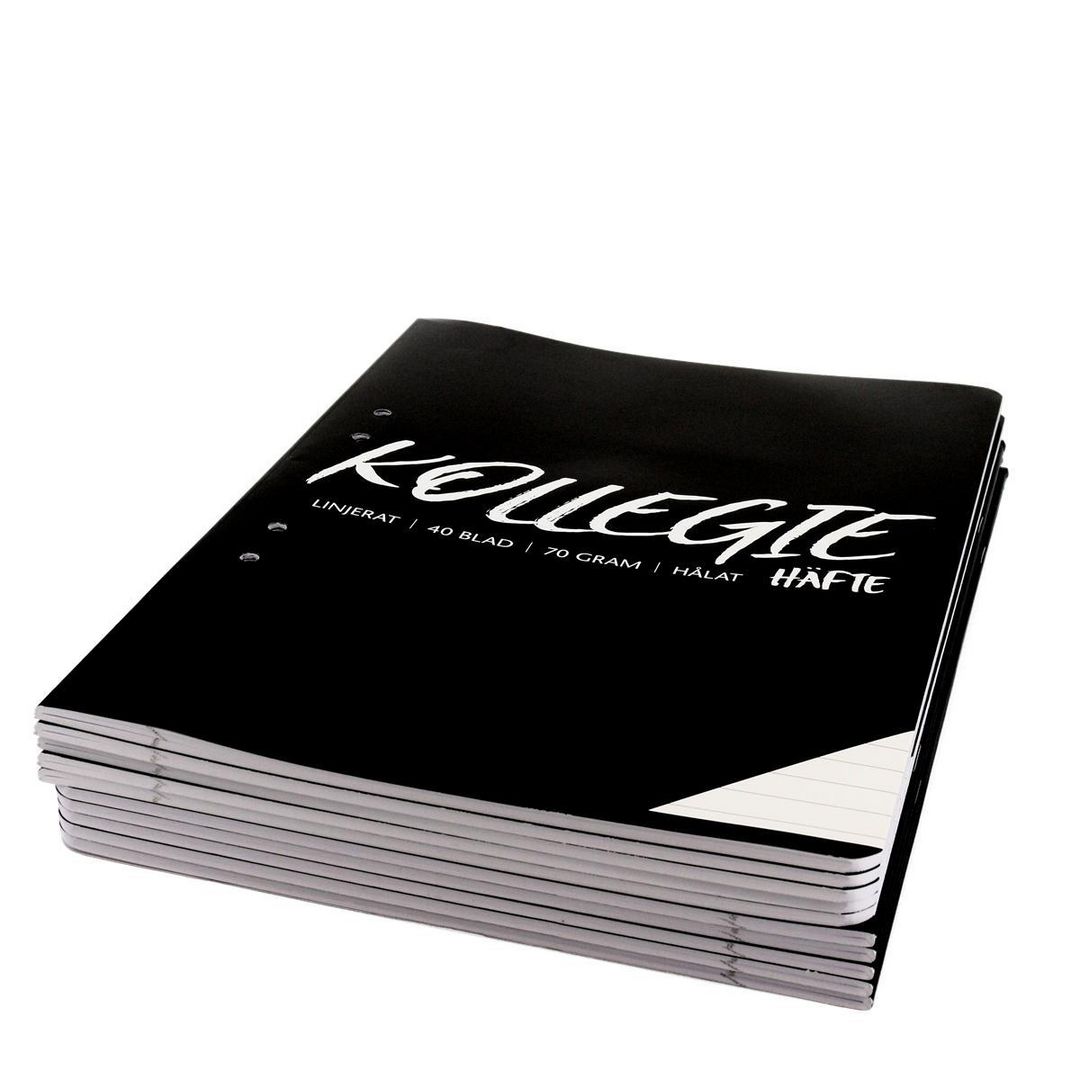 Kollegiehäfte A4 70g 40 blad linjerat (10 pack)
